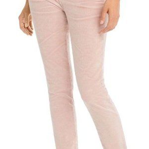 Light Beige Five-Pocket Prima Crop Jeans
